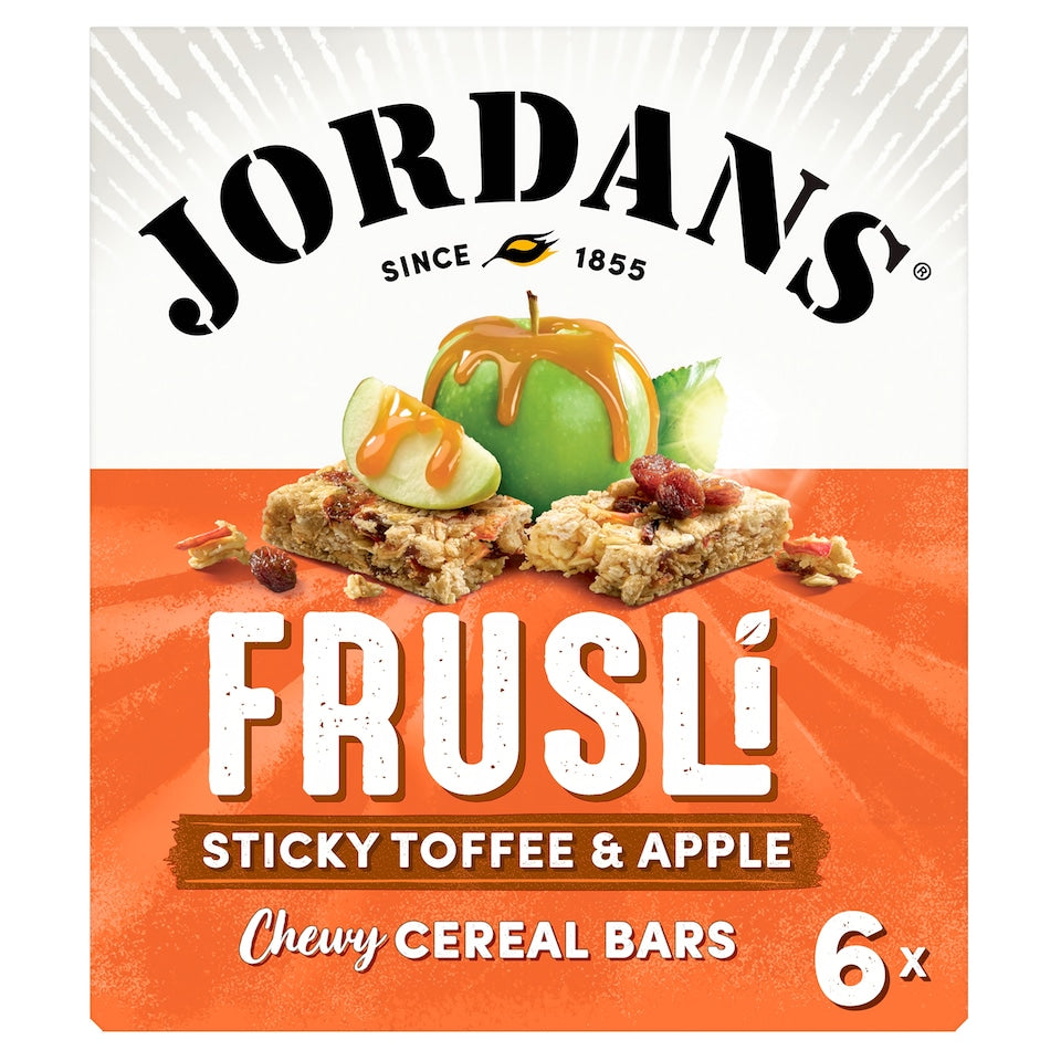 Jordans Frusli Sticky Toffee & Apple Chewy Cereal Bars – 6 Pack
