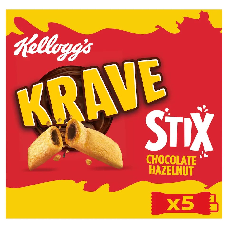 Kellogg’s Krave Stix Chocolate Hazelnut (5 Pack)