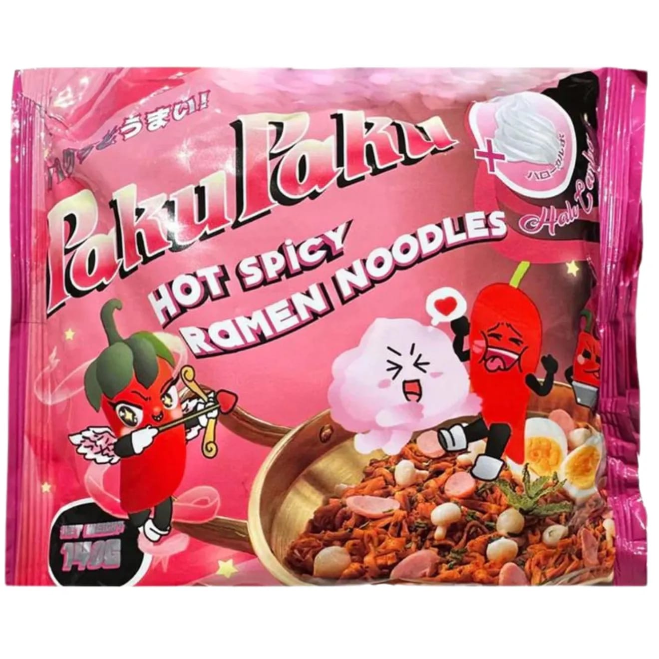 PakuPaku - Spicy Ramen Noodles - Carbonara - Hot Spicy - 140g