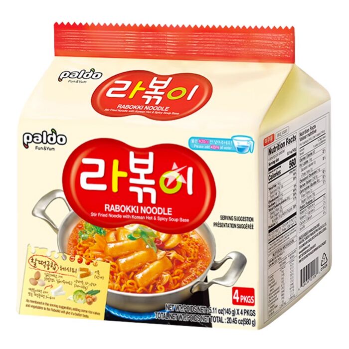 Paldo Rabokki Ramen Noodles 145g (Pack of 4)