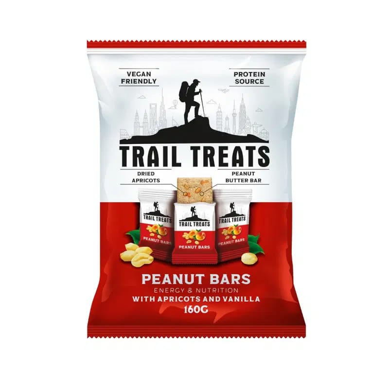 Trail Treats Peanut Bars with Apricots & Vanilla (160g)