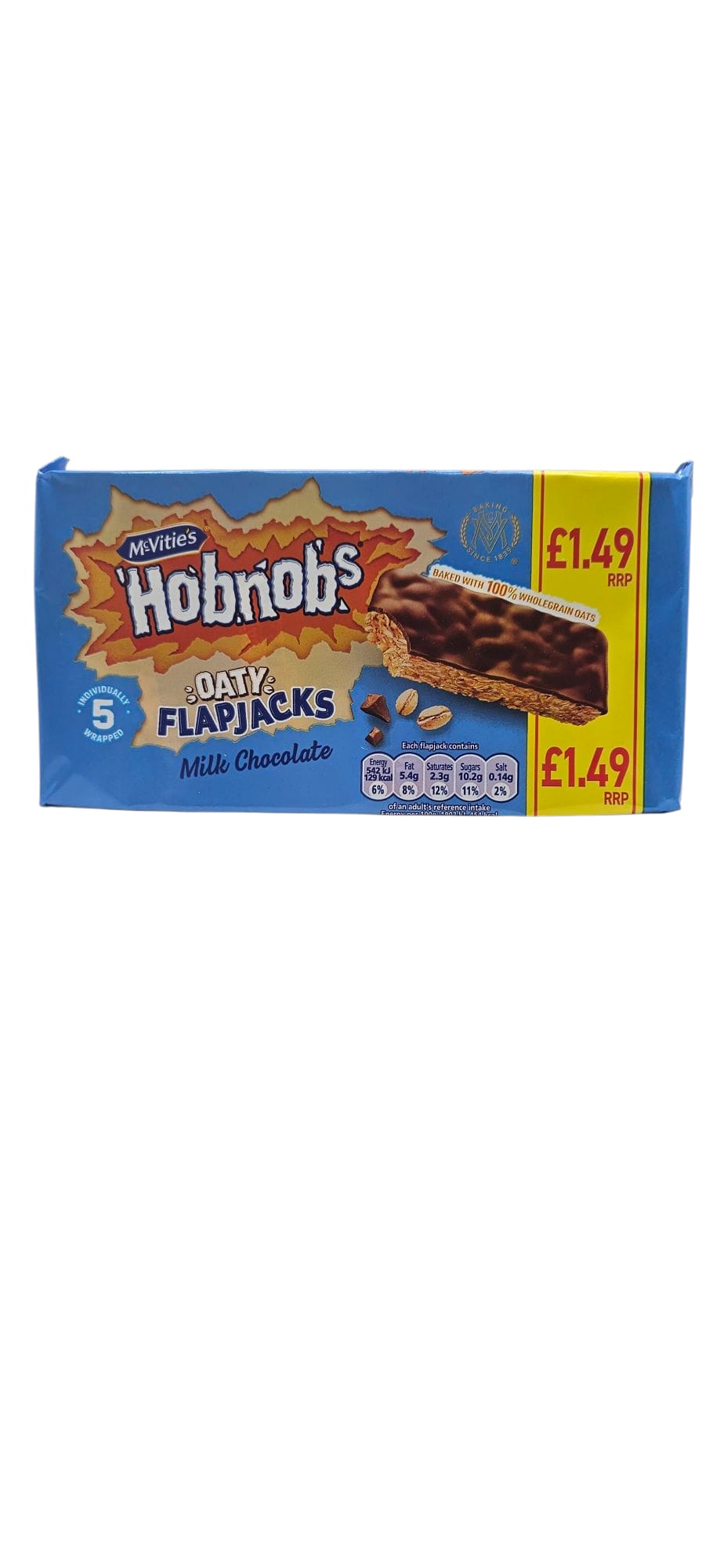 McVitie's Hobnobs Oaty Flapjacks Milk Chocolate Multipack 5x26.4g