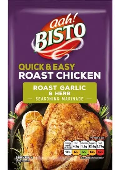 Bisto Quick & Easy Roast Chicken – Roast Garlic & Herb (Seasoning Marinade)
