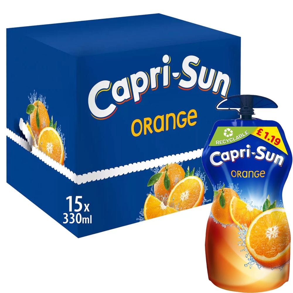 Capri-Sun Orange 330ml Sports Cap Bottles – Case of 15 15 x 330ml