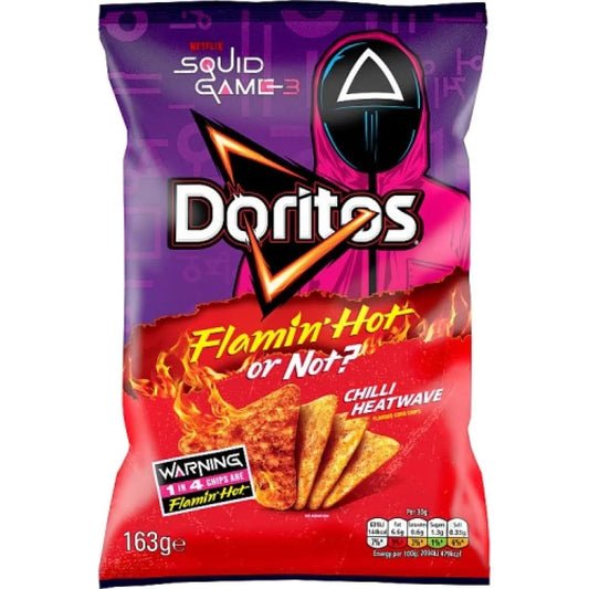 Doritos Flamin’ Hot or Not? Chilli Heatwave Tortilla Chips 163g