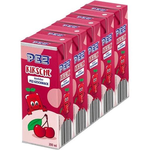 PEZ Cherry Flavoured Drink Cartons 5 pk (Multipack, 200ml each – Imported)
