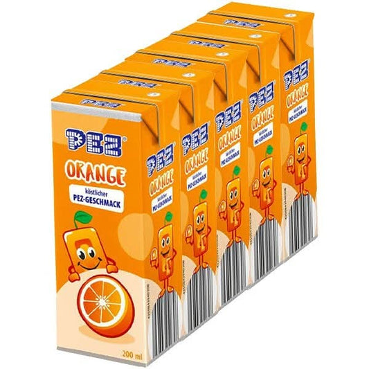 PEZ Orange Flavoured Drink Cartons -5pk (Multipack, 200ml each – Imported)