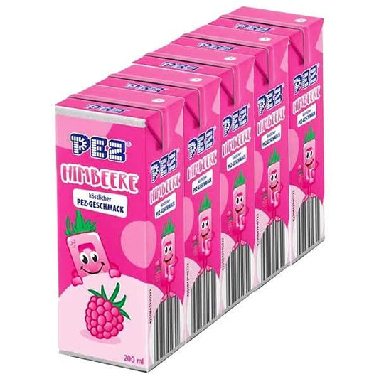 PEZ Raspberry Flavoured Drink Cartons 5pk (Multipack, 200ml each – Imported)