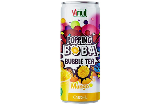 Vinut Popping Boba Bubble Tea – Mango (320ml)