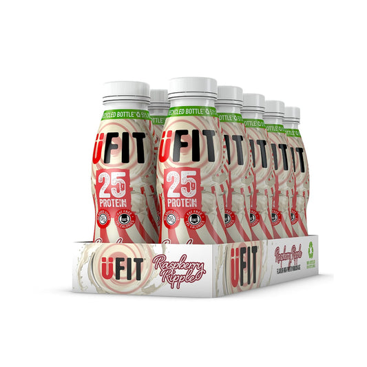 UFIT 25g Protein Milkshake – Raspberry Ripple Case of 10 Bottles (10 x 330ml)