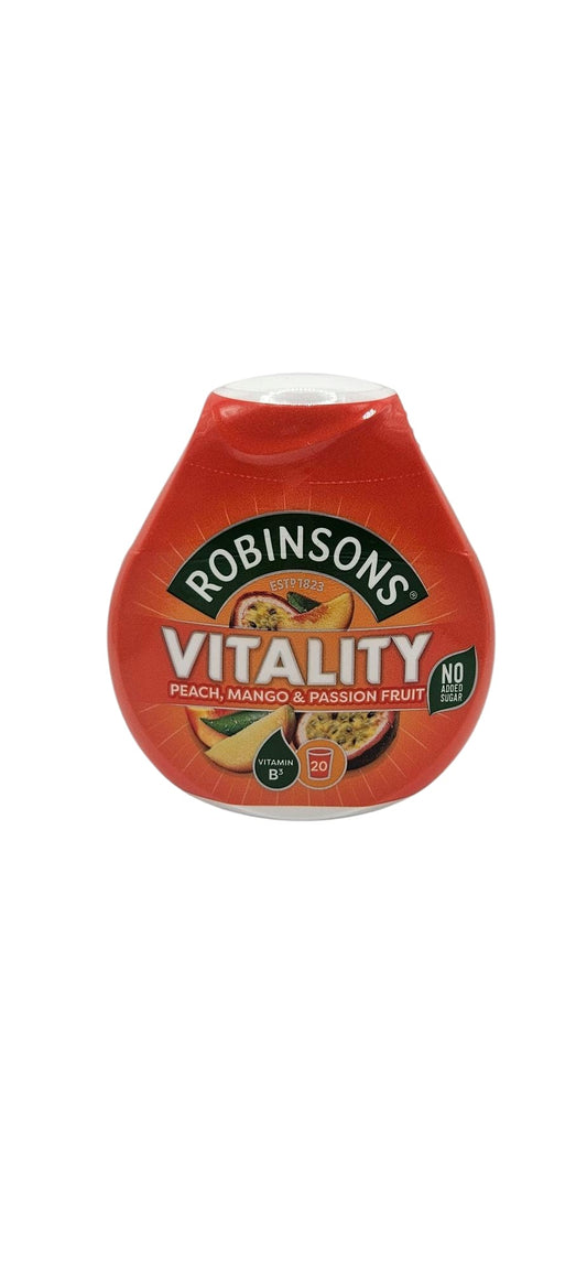 Robinsons Mini Vitality Peach, Mango & Passion Fruit No Added Sugar Squash 66ml