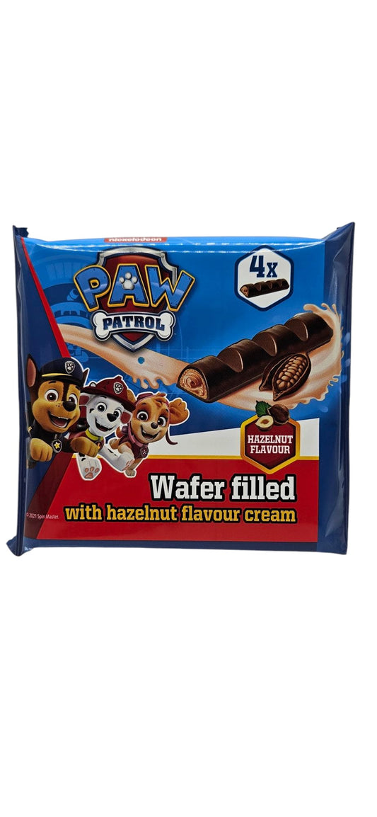 Paw Patrol Wafer Filled Hazelnut Bars 4pack 80g