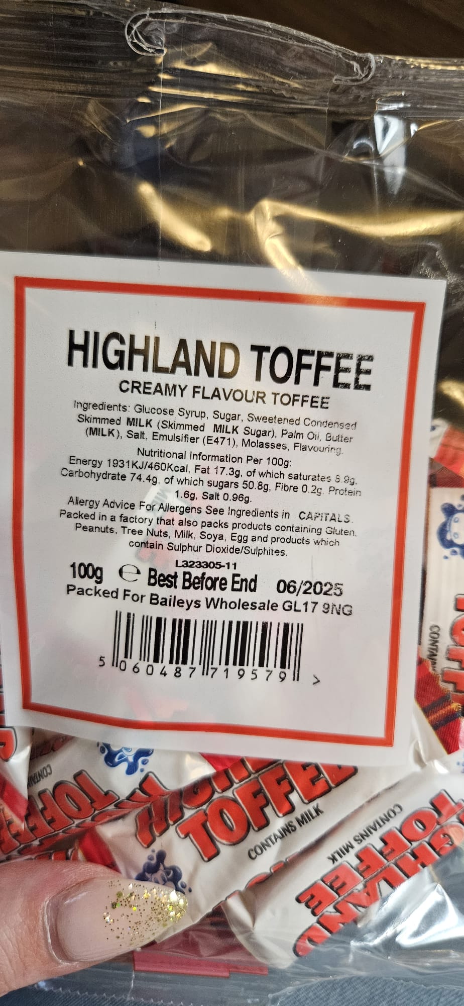 Highland Toffee 100g bags