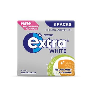 Wrigley’s Extra White Melon Mint Chewing Gum – 3 Pack