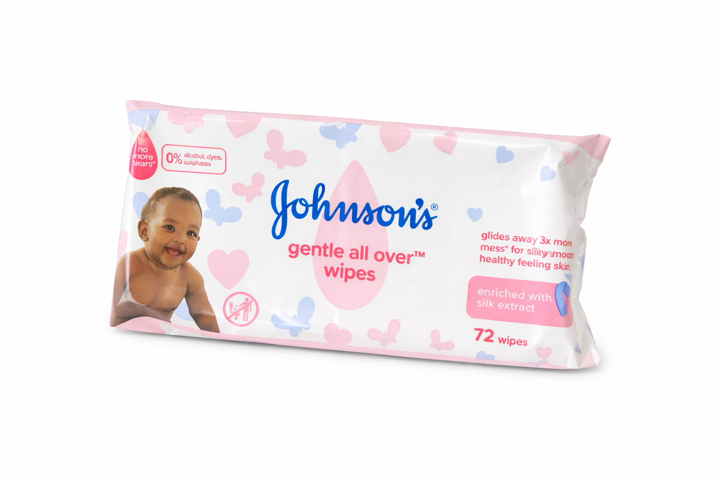 Johnsons Gentle All Over Wipes 72 pack