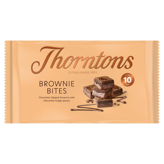 Thorntons Brownie Bites Chocolate Fudge Dipped Brownies – 10pk